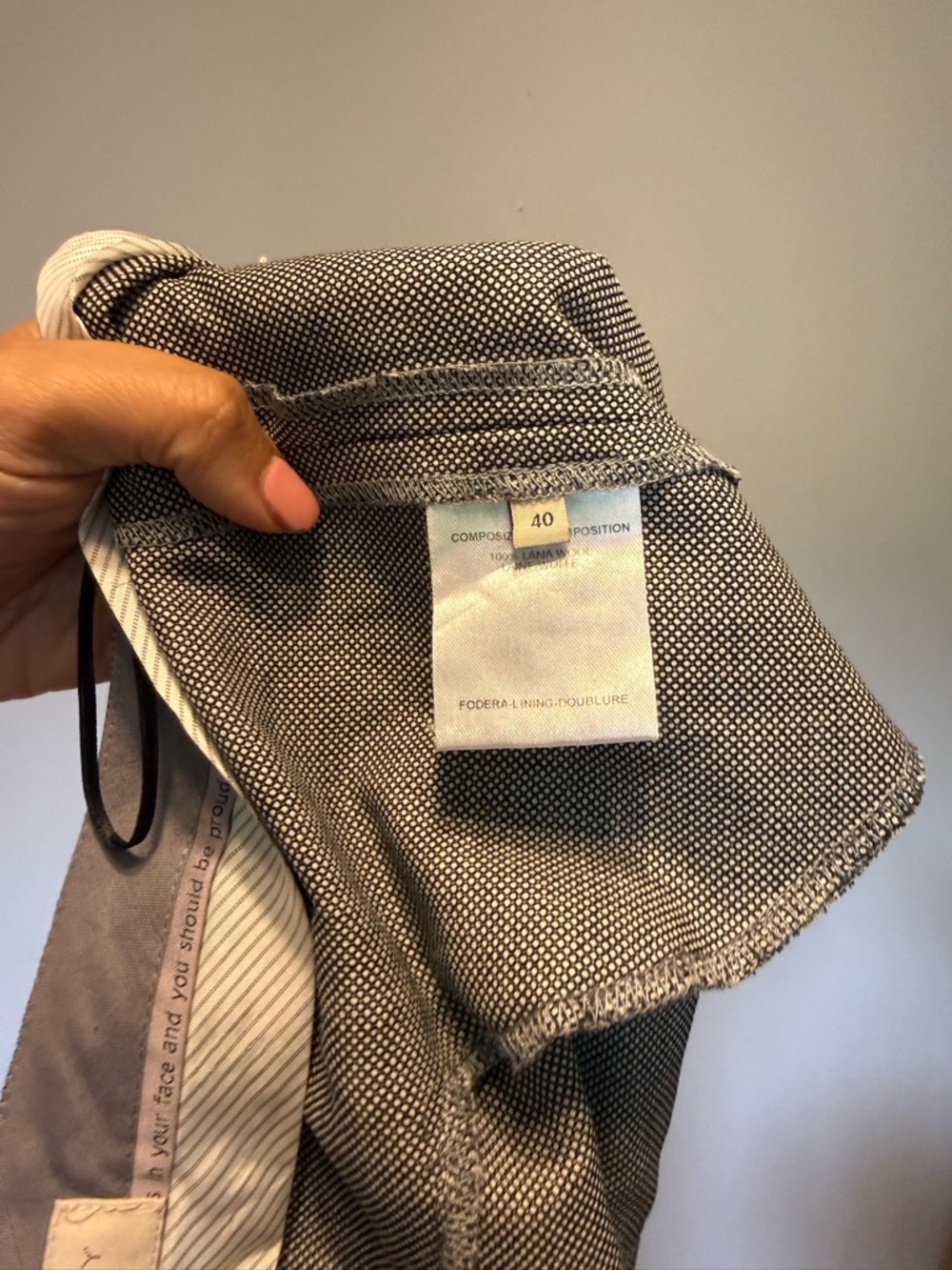 Stella McCartney | Gray Textured Dress Pants - 40 - Picture 6 of 8